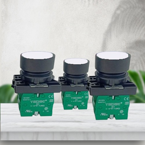 Nút Nhấn Nhả Trắng TEKNIC P2AF1+2S1 không đèntiếp điểm 2NO bắt vít